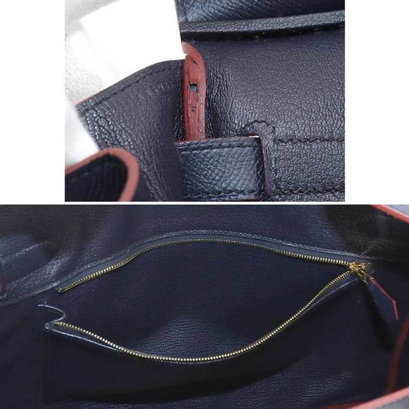 HERMES Birkin 30 Contour Hand Bag Epson Blue Indigo Rouge Ash A Engraved - Picture 7 of 10
